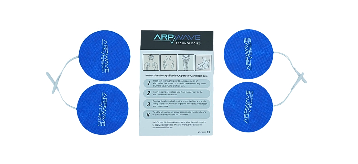 ARPwave Blue Adhesive Electrodes, 3.25" Circle (4 Pack) - Image 2
